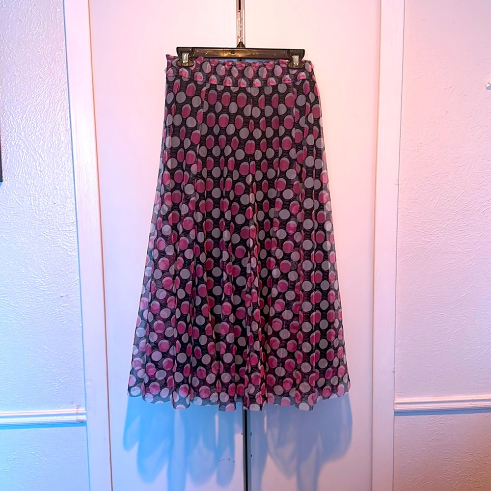 Tulle Polka Dot Flare Skirt
